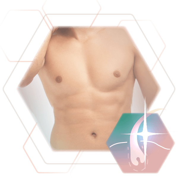 body region permanet hair removal man men stuttgart chest abdomen