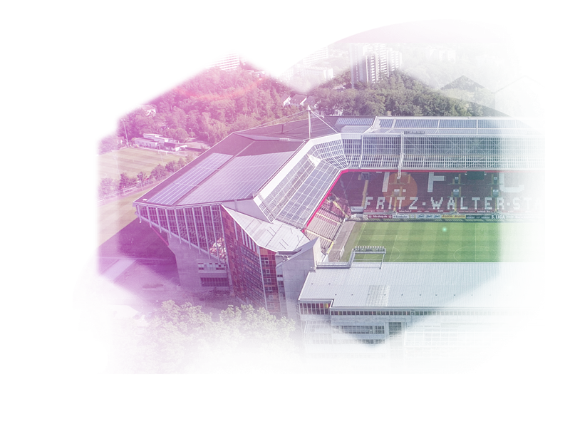aerial view of the stadium in Kaiserslautern